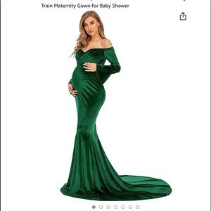 Green maternity dress